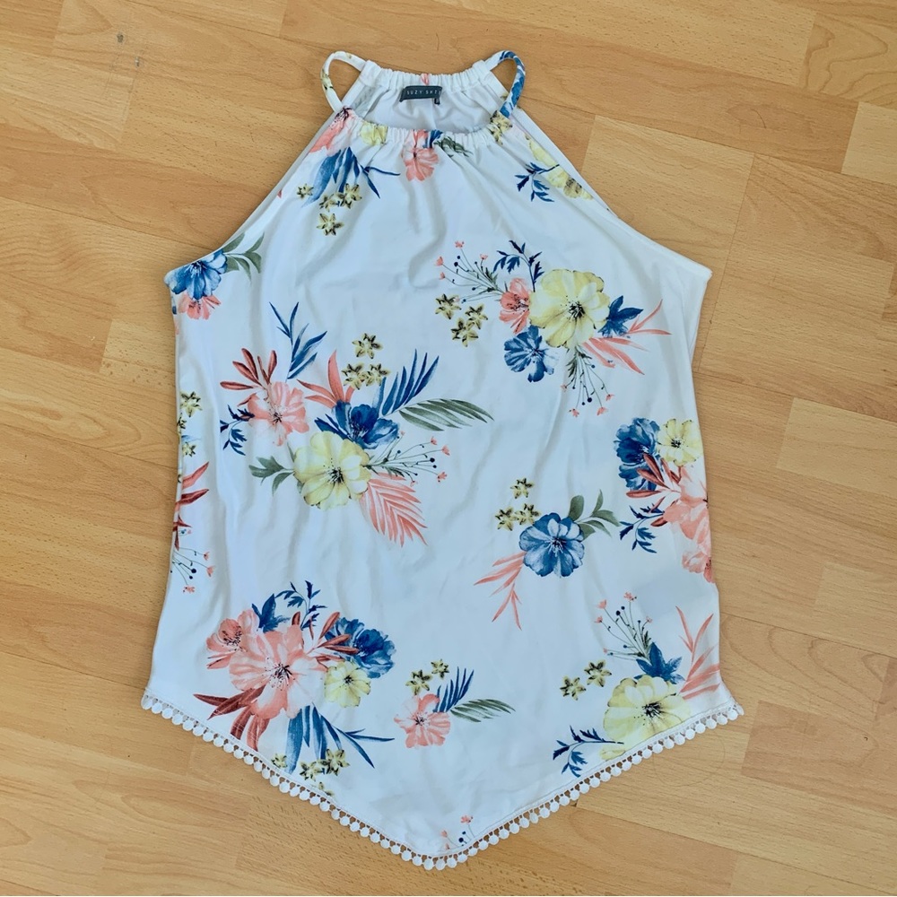 SUZY SHIER Soft Floral Top